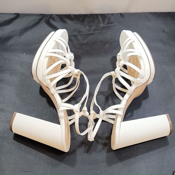 BRAND NEW CHASE+CHLOE BLOCK HEEL OPEN TOE MULTI-STRAP SANDAL S2 - Picture 12 of 14